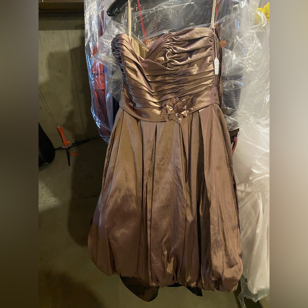 Impression Bridal bronze taffeta